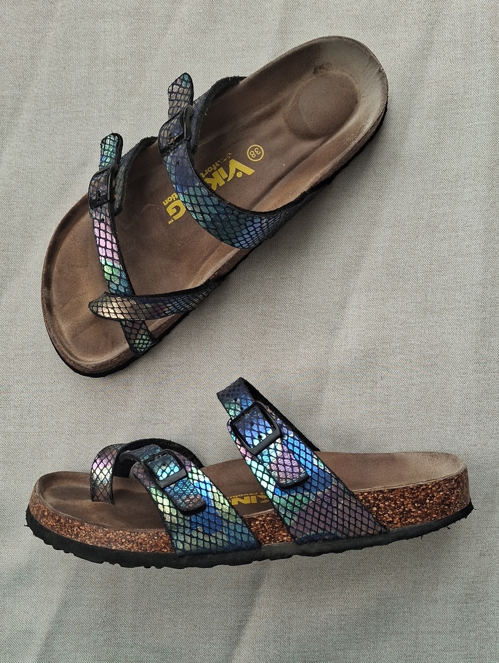 Viking Comfort Revolution Mermaid Cork Sandals 38 (EU) 7-7.5 (US)